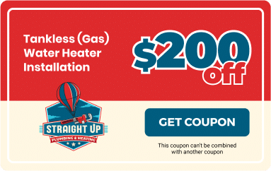 Tankless Gas Coupon | Straight Up Plumbing & Heating in Pine Bush, NY